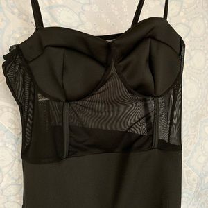 BOOHOO BUSTIER MESH BODYSUIT